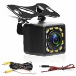 Camecho Reverse Camera with Super Night Vision IP67 Waterproof Car Rear View Camera 170° Wide Angle 12 LED Night Visions Backup Reversing Cameras