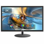 ZFTVNIE 24 Inch Computer Monitor - Full HD 1080P 75Hz PC Monitor with HDMI VGA Ports, VESA Compatible, Tilt Adjustable, LED Monitor for Office, B