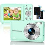 Digital Camera, FHD 1080P 44MP Compact Camera 2.4" LCD Rechargeable Mini Cameras Vlogging Camera with 16X Digital Zoom for Kids, Adult, Teenagers