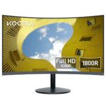 KOORUI 24 inch FHD Monitor - 1080P Curved Computer Monitor, 60Hz Gaming Monitor, 1800R LED Monitor HDMI VGA, Tilt Adjustment, Eye Care, Low Blue