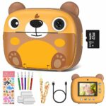 Gofunly Kids Camera, 2.4" Screen Instant Print Camera for Kids, 1080P Selfie Video Camera with 32G SD Card, Kids Digital Camera for Toddler Age 3