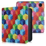 kwmobile Case Compatible with Kobo Libra 2 Case - eReader Cover - Colorful Blocks Multicolor