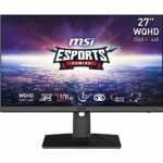 MSI G272QPF 27 Inch WQHD Gaming Monitor - 2560 x 1440 Rapid IPS Panel, 170 Hz / 1ms GtG, 120.22% sRGB Colour Gamut, G-SYNC compatible - DP 1.2a,