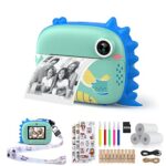 HiMont Kids Camera Instant Print, Digital Camera for Kids with Zero Ink Print Paper & 32G TF Card, Selfie Video Camera with Color Pens & Photo Cl