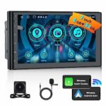 Hikity [2GB+32GB] 7 Inch Car Stereo Double DIN Android 11 Car Stereo Wireless Apple Carplay Android Auto Mirror Link Touchscreen Car Radio Blueto