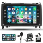 Android Car Stereo Radio for Mercedes/Benz/W169 W245 W639 W906 Sprinter B160 B170 B200, 8 Inch Touch Screen Car Radio with GPS Bluetooth Mirror L