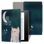 XYFCJK Kindle Oasis 2 Case - 7Inch (9Th Gen) 2017 Smart Cover With Auto Sleep Wake, Slimshell Soft Fine Fibers Anti-Drop Waterproof Case, Printin