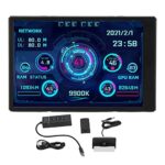 FAEG 3.5 Inch IPS USB Mini Screen, Computer Temp CPU RAM Data Monitor, PC Sensor Panel Display, USB IPS LCD Screen Display Monitor, Support 360 D
