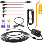 iiwey Dash Cam Hardwire Kit, 4 Meter Dashboard Camera Car Charger Cable Kit 12V- 24V to 5V, Power Adapter with LP/Mini/ATO/Micro2 Fuse for Dash C