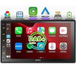 ATOTO F7XE Built in DAB/DAB+ In Dash Double DIN Car Stereo, Wireless CarPlay & Wireless Android Auto, 7inch QLED Full Touchsreen, Mirror Link, Bl