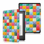 LMFULM® Case for All-New Kindle (6 Inch) 10th Generation 2019 Release PU Leather Cover Lattice Pattern Sleep/Wake Function Stent Function Flip Co