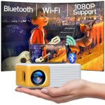 Mini Projector with WiFi Bluetooth, Portable Projector Full HD 1080P, YOTON Video Projector for Home Theater, Compatible with PC, PS5, Tablet, Fi