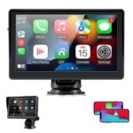 Wireless Carplay Android Auto Portable Easy Install Car Screen Smart Display Stereo for 12V 24V VAN 7'' IPS Touch Screen Bluetooth 5.0 Mirror Lin