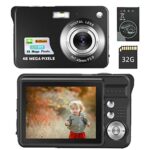 4K 48MP Compact Digital Camera, Vlogging Camera with 32GB Micro SD Card. 8X Digital Zoom Video Camera, 2.7" TFT Screen Photo Camera with Face-Det