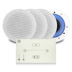 Bluetooth Ceiling Speaker System, Systemline E50-W Touch Panel Wall Amplifier, ESCS 5.25" Coaxial Speakers Home Hi-Fi Audio Set