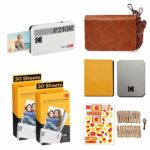 KODAK Mini 2 Retro 4PASS Portable Photo Printer (2.1x3.4 inches) + 68 Sheets Gift Bundle, White
