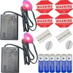 Fake Car Alarm, Dummy Car Alarm,(Batteries Included) LED Light Simulate Imitation Security System, Warning Anti-Theft Flash Blinking Lamp (2Pack,