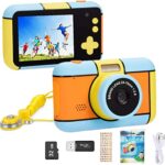 YunLone Kids Camera Child Digital Camera 2.4" LCD 1080P HD Video Camera for Children Boys Girls Toddles 3-10 Years, 32G SD included