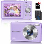 Digital Camera, 1080P HD 44MP Kids Digital Camera With 32GB Card, 2.4" LCD Screen Rechargeable Compact Camera with 16X Digital Zoom Camera for Ki