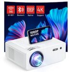 Mini Projector 4K Supported, Native HD 1080P 12000L Portable Projector, Paris RHÔNE Projector with 5G WiFi Bluetooth for Smartphone TV Firestick