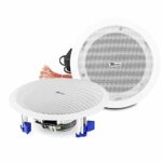 Power Dynamics Wireless Streaming Bluetooth Ceiling Mount Speakers Built-In Amplifier 6.5" 40w