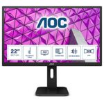AOC 22P1 - 22 Inch FHD Monitor, 60Hz, 2ms, MVA, USB Hub, Speakers, FlickerFree, Low Blue light (1920x1080 @ 60Hz, 250cd/m², HDMI/VGA/DVI/DP/USB 3