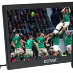 Denver LED-1032-10 inch Wide Super VGA Digital Portable TV – Rechargeable – 12 Volt – USB & Recording - Camping, Kitchen, Caravan Small TV – Batt