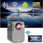 Artlii Play Smart Projector Android TV 9.0 Portable WiFi Bluetooth Projector Full HD 1080p Support 4D ±45° Keystone Correction Outdoor Home Movie