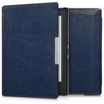 kwmobile Case Compatible with Kobo Aura H2O Edition 1 Case - Cover for eReader with Magnetic Closure - Dark Blue
