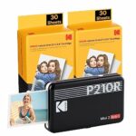 KODAK P210R Mini 2 Retro, Mini Photo Printer 2.1x3.4, 68 Photos Included, Wireless Bluetooth, Compatible With iOS & Android Smartphones, 4PASS Pr
