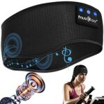 MUSICOZY Sleep Headphones Headband,Soft Sleeping Headphones Bluetooth Headband with Thin Speakers Wireless Noise Cancelling Headphones for Side S