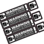 PCSL Dash Cam Recording Stickers CCTV In Car Video Camera Decal - Set of 7 (Black)