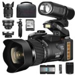NBD Digital SLR Camera Kit， 33MP DSLR Camera for Photography with 24X Telephoto Lens ，0.5X Wide Angle Lens and LED Light 1080P HD Video the Best