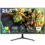 Business Computer Monitor Kenowa PC Monitor 21.5 Inch 75Hz IPS FHD 1080P,3ms,99% SRGB ColorScreen Gaming Monitor with HDMI&VGA Port for Laptop/PS