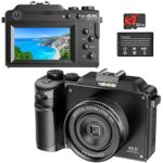 Vmotal Digital Camera 4K, UHD 48MP Photo 4K Video Recorder, Dual Lens Camera, 18x Digital Zoom, Autofocus Camera for Photography, With Wifi & 32G
