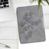kwmobile Cover Compatible with Amazon Kindle Paperwhite (10. Gen - 2018) Cover - eReader Case - Magnolias Grey