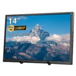 Portable Monitor, ZFTVNIE 14 Inch Small HDMI Monitor IPS Full HD 1920x1080 Mini LED Monitor for Computer PS4 Xbox Raspberry Pi, 60Hz, Wall Mounta
