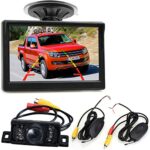 Wireless reversing camera kit,12-24V 5 Inch Display Color Monitor +7 LEDs Waterproof Night Vison Reversing Reverse Rear View Camera Kit, Best For