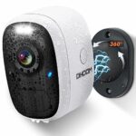 DIHOOM 2K Security Camera Outdoor Wireless Battery Operated, 4MP Wireless CCTV Camera with Spotlight, WiFi Camera Outdoor with Magnetic Base, Nig