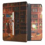 kwmobile Case Compatible with Kobo Glo HD/Touch 2.0 Case - eReader Cover - Magical Library Multicolor