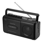 Gelielim Portable Cassette Player Boombox AM/FM Radio Stereo, CasetteTape Player Recorder with Earphone Jack Battery Operated or AC Powered UK Pl
