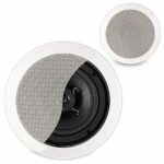 FONESTAR 5.25" In Ceiling Speakers (Pair) Low Impedance 8 Ohm Coaxial Audio Hifi PA
