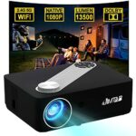 JIMTAB M22 Native 1080P 5G WiFi Video Projector,Short Throw Screen Mirroring 2.4G 5G Projector Support AV,VGA,USB,HDMI Compatible with Xbox,Lapto