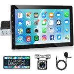 Single Din Android Car Stereo Head Unit, Rimoody 10.1 Inch Detachable Touchscreen Car Radio1 din Built in GPS WIFI Bluetooth FM Mirror Link USB/S