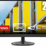 Lenovo D27q-30 27 Inch WQHD (1440p) Monitor (VA Panel, 60HZ, 4ms, HDMI, DP, AMD FreeSync) - Black