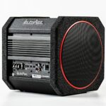 In Phase Car Audio XTB-828R 8" 300W Active Subwoofer with Passive Radiator and Class D Amplifer , Black