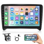 CAMECHO 9 inch Android 10 Car Stereo Radio for Audi TT MK2 8J (2008-2014) Touch Screen Car Radio with Bluetooth GPS Navigation WiFi FM Radio Head