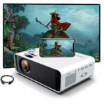 SOTEFE Mini LED Projector Portable 6000 Lumens-WiFi Video Projector 1080P Full HD For iPhone Samsung, Huawei Smartphone Home Projector Office The