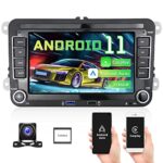 CAMECHO Android 11 Car Stereo with Wireless CarPlay Android Auto for VW Polo Golf Caddy T5 Tiguan Skoda Octavia Seat Leon Car Radio with 7” Touch