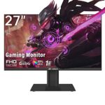 CRUA Gaming Monitor 27 Inch 144HZ/165HZ PC Monitor, Full HD 1080P Frameless Computer Monitor, 1ms GTG with FreeSync, 100% sRGB Colour Circumferen